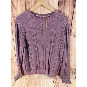 Tommy Bahama Men XLARGE Marled Sand Burgundy Crewneck Pullover Sweater Silk  NEW